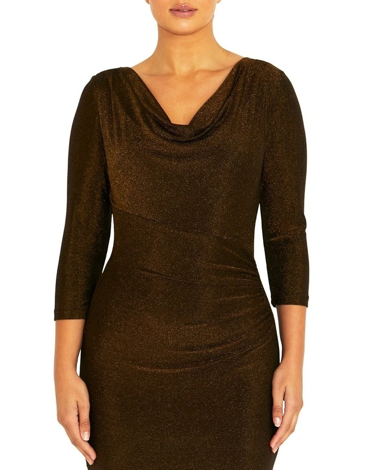Amari Bronze Lurex Dress image 3