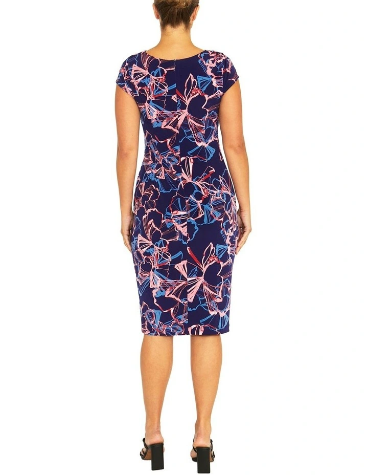 Aurora Opal Jersey Dress in Blue image 2