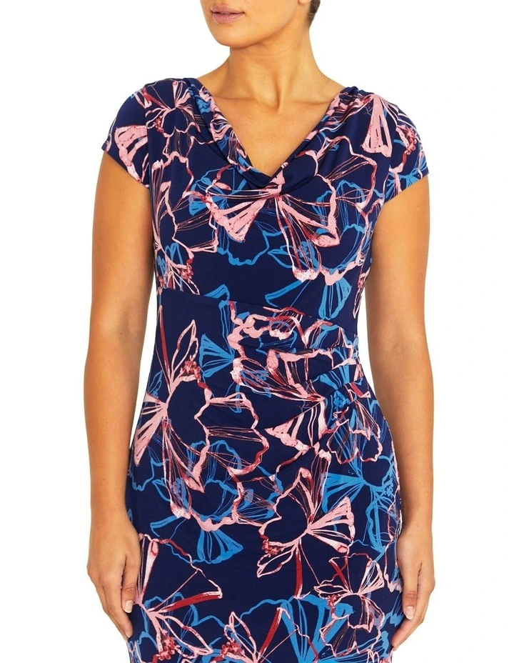 Aurora Opal Jersey Dress in Blue image 3