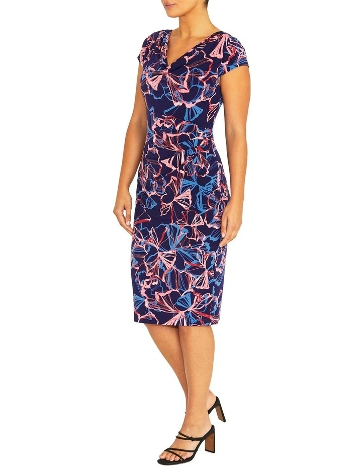 Aurora Opal Jersey Dress in Blue image 4