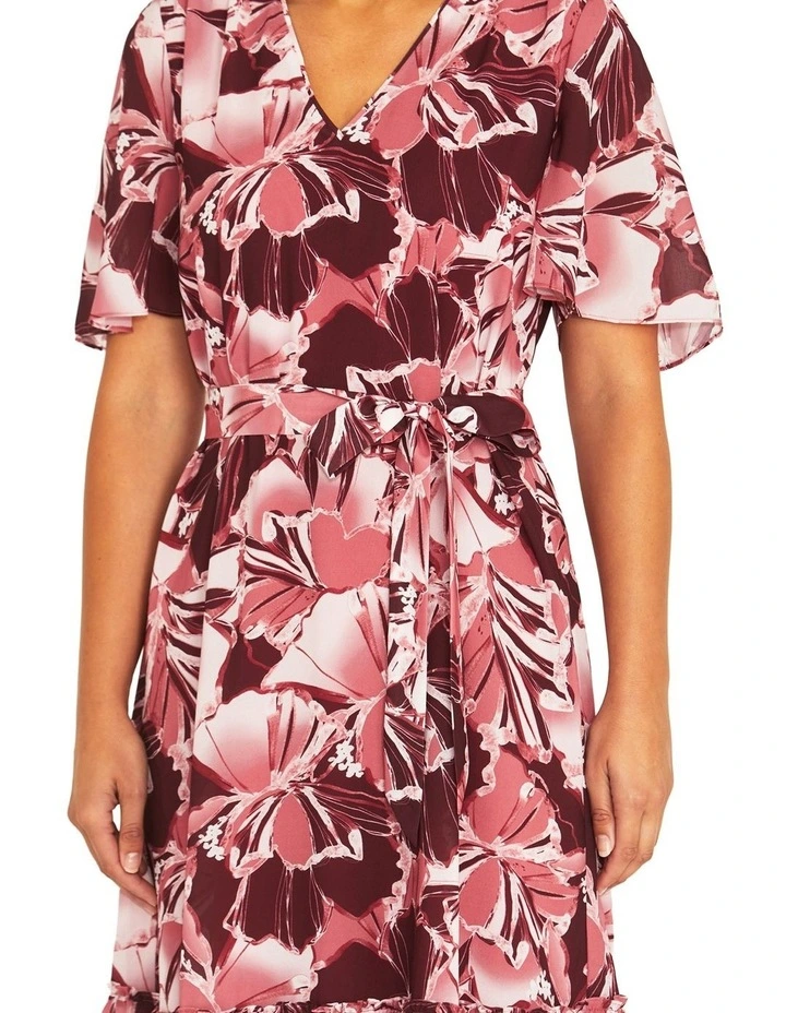 Irina Opal Chiffon Dress in Multi image 3