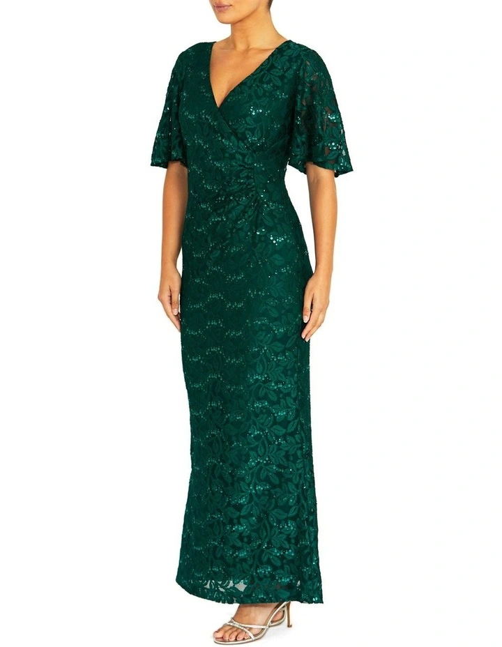 Esme Forest Lace Gown in Green image 4