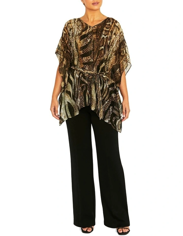 Halona Snake Silk Tunic in Brown Mult image 4