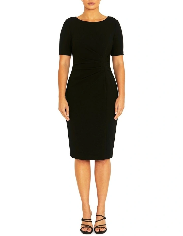 Fabrice Black Crepe Dress in Black image 1