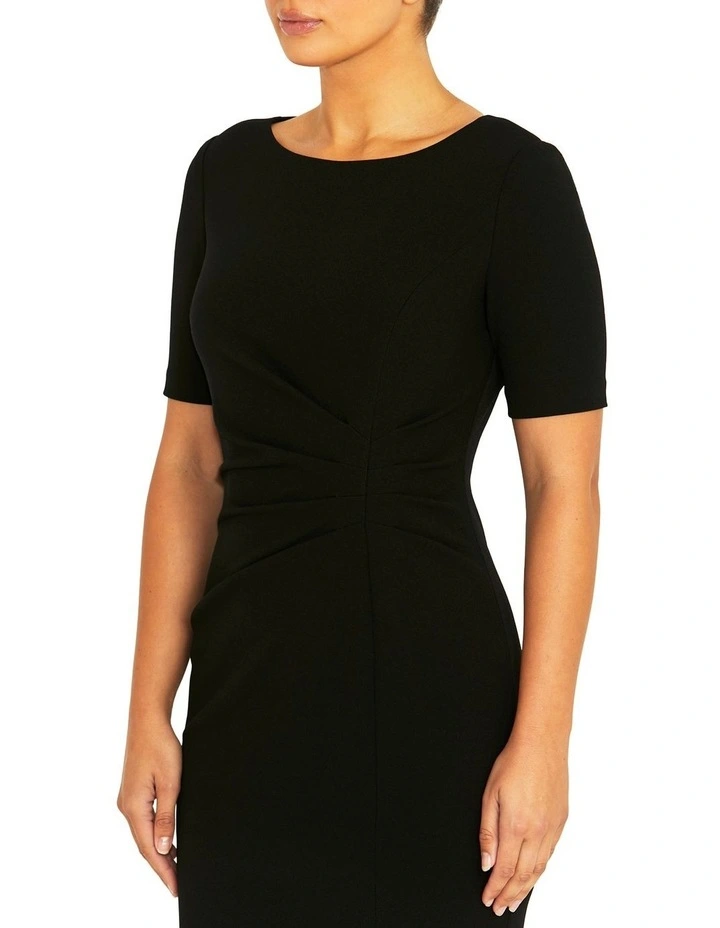 Fabrice Black Crepe Dress in Black image 3