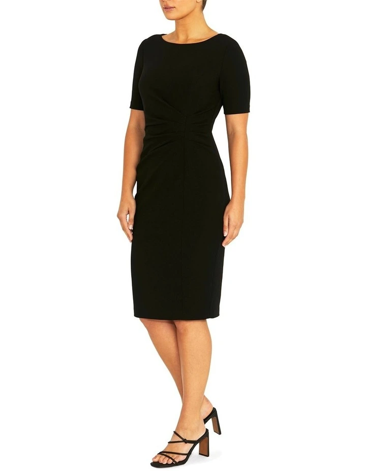 Fabrice Black Crepe Dress in Black image 4