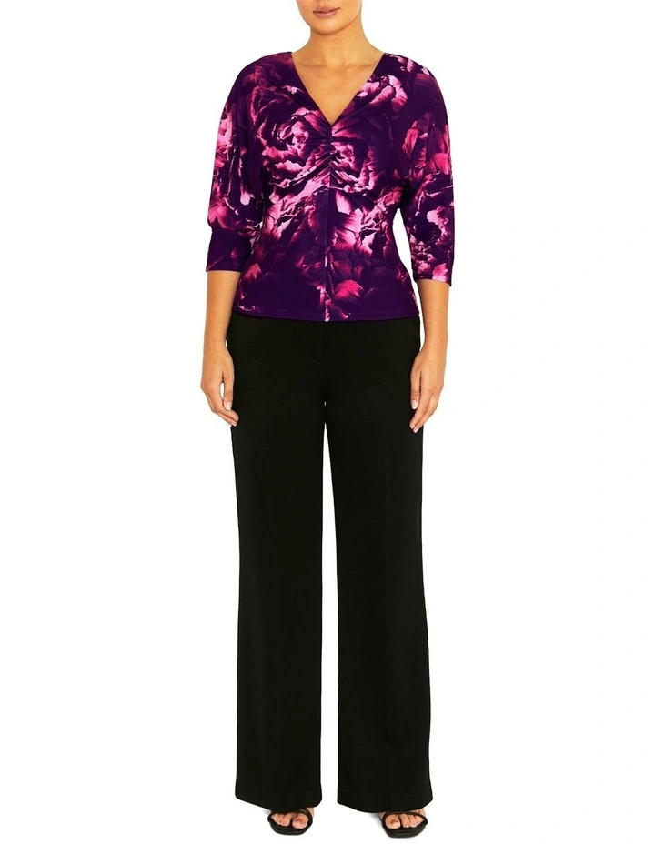 Jana Rose Jersey Top in Fuchsia image 4