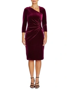 Harley Dark Berry Velour Dress