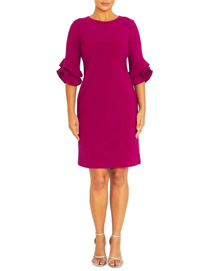 Rosie Magenta Crepe Dress image 1