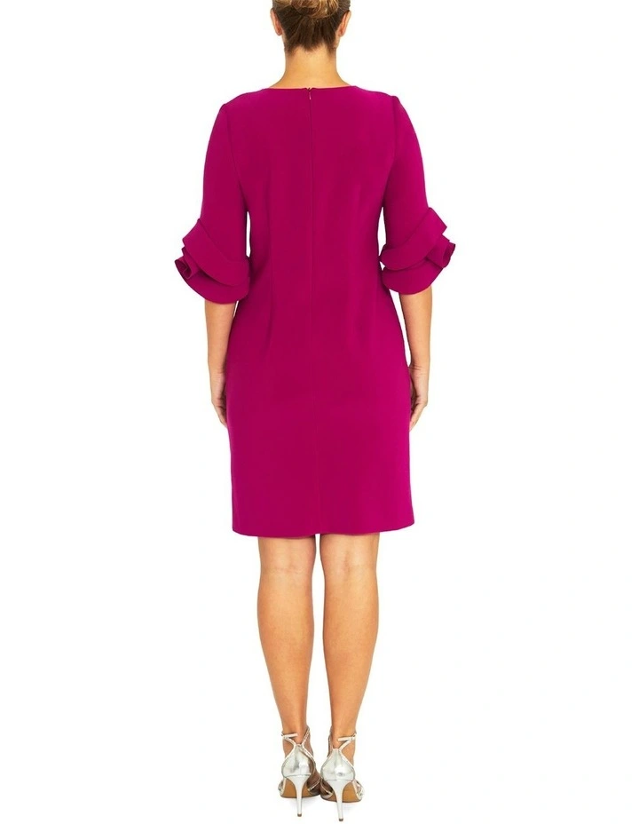 Rosie Magenta Crepe Dress image 2