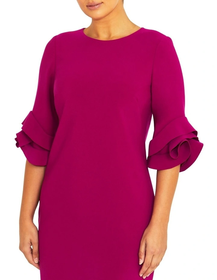 Rosie Magenta Crepe Dress image 3
