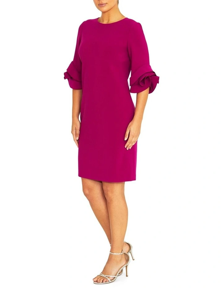 Rosie Magenta Crepe Dress image 4
