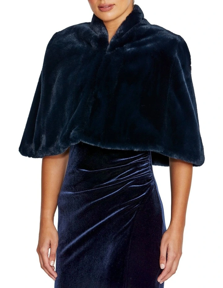 Gia Stole in Navy image 3