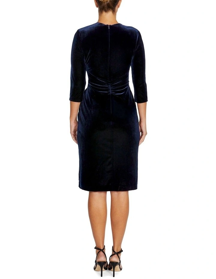 Serenity Dusk Velour Dress in Blue image 2
