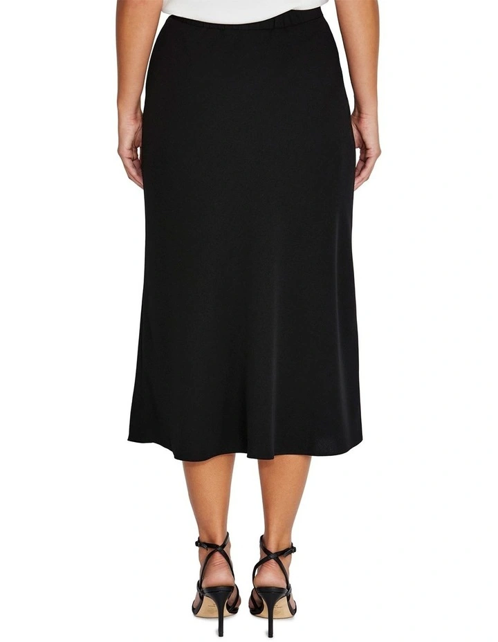 Liberty Crepe Midi Skirt in Black image 2