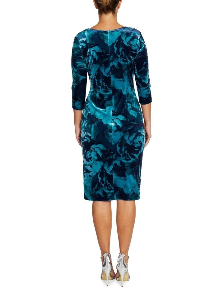 Nola Rose Printed Velour Dress image 2