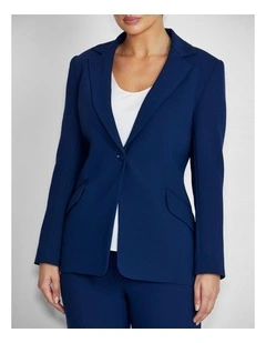 Lola Crepe Jacket in Navy