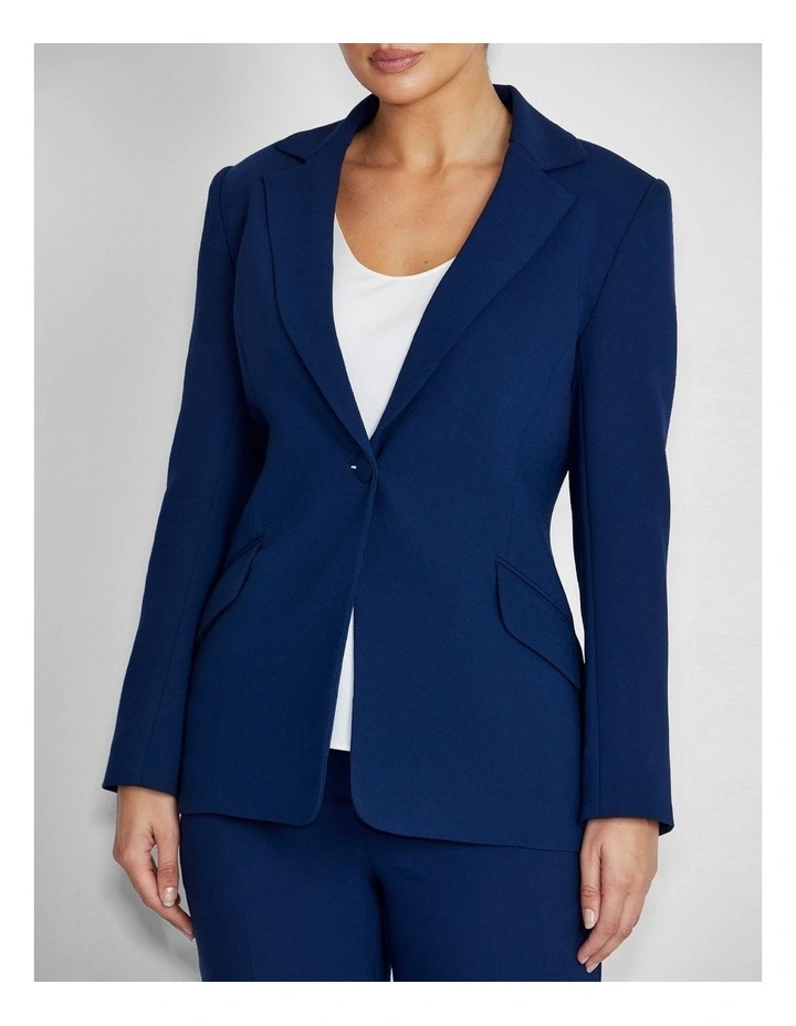Lola Crepe Jacket in Navy image 1