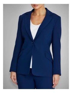 Lola Crepe Jacket in Navy