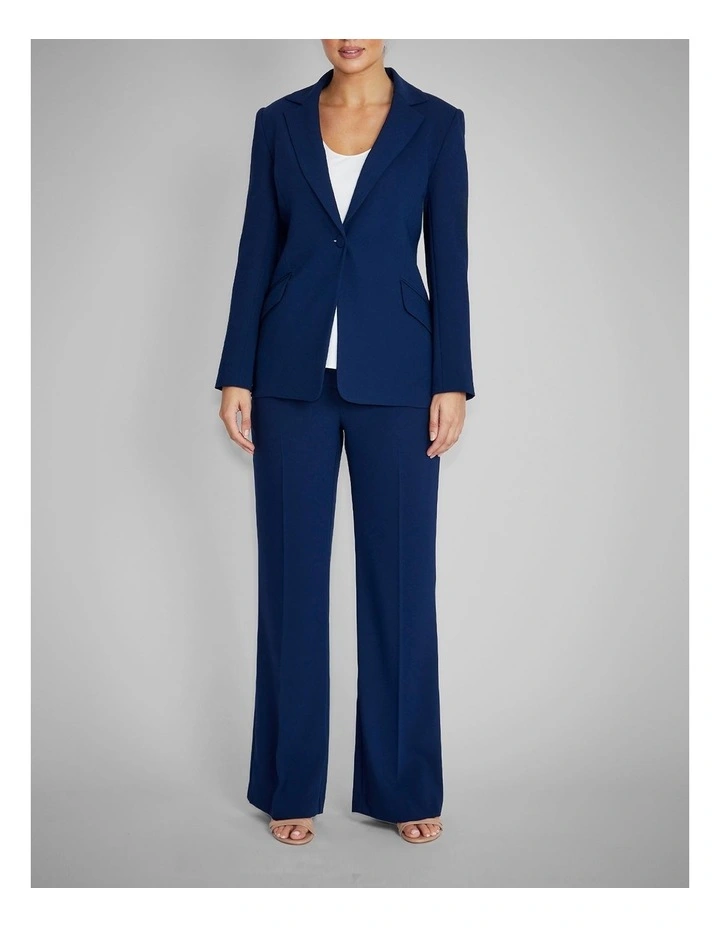 Lola Crepe Jacket in Navy image 4