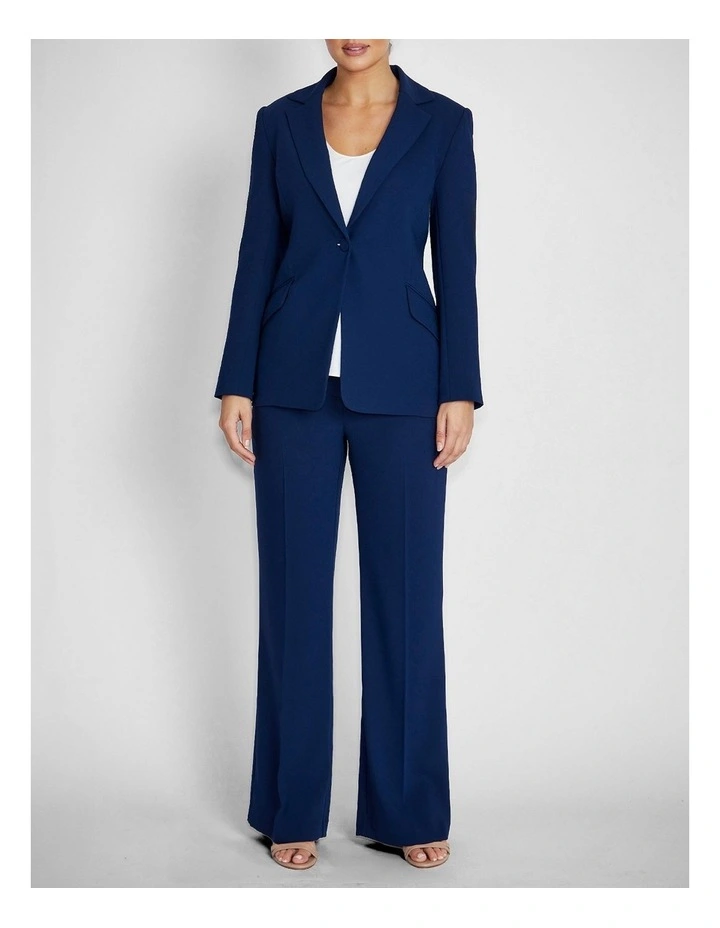 Carmen Crepe Trouser in Navy image 4