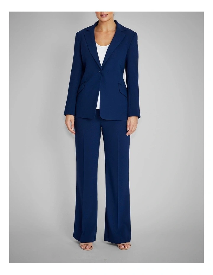 Carmen Crepe Trouser in Navy image 4