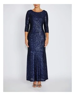 Claire Stretch Sequin Gown