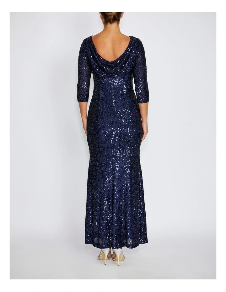 Claire Stretch Sequin Gown image 2