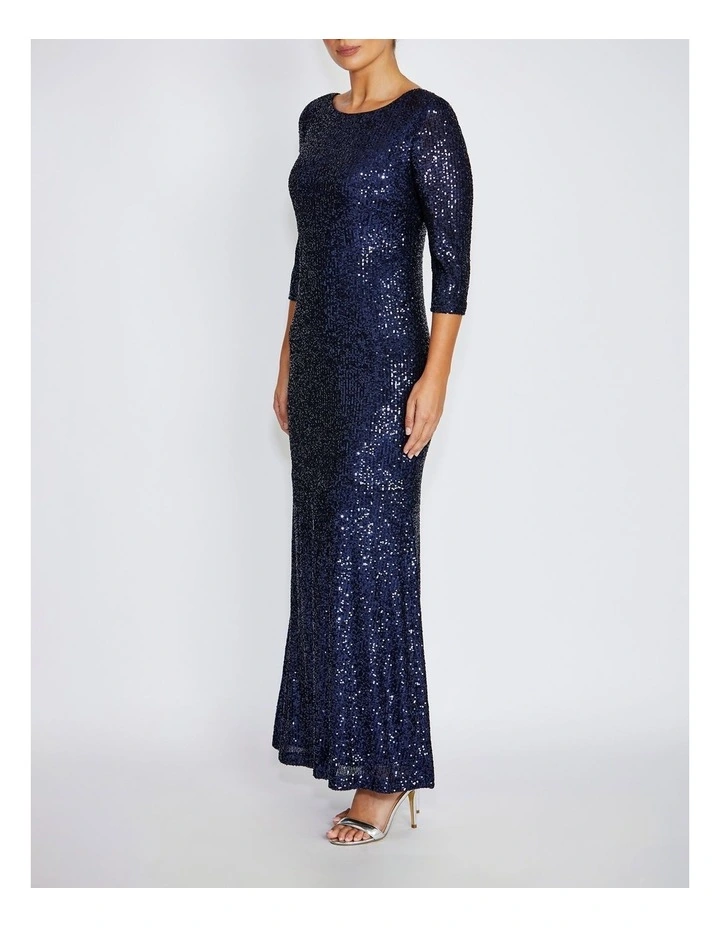 Claire Stretch Sequin Gown image 3