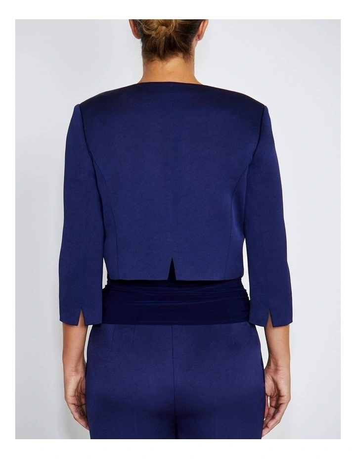 Jackie Satin Crepe Cropped Jacket image 2