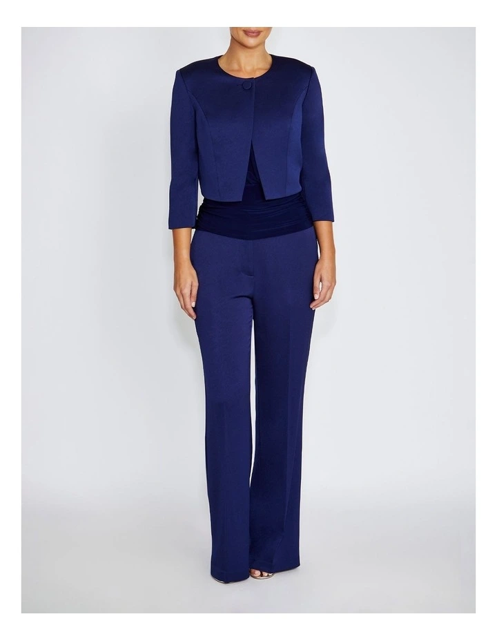 Jackie Satin Crepe Cropped Jacket image 4