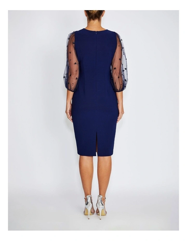 Theresa Puff Sleeve Crepe Dress image 2