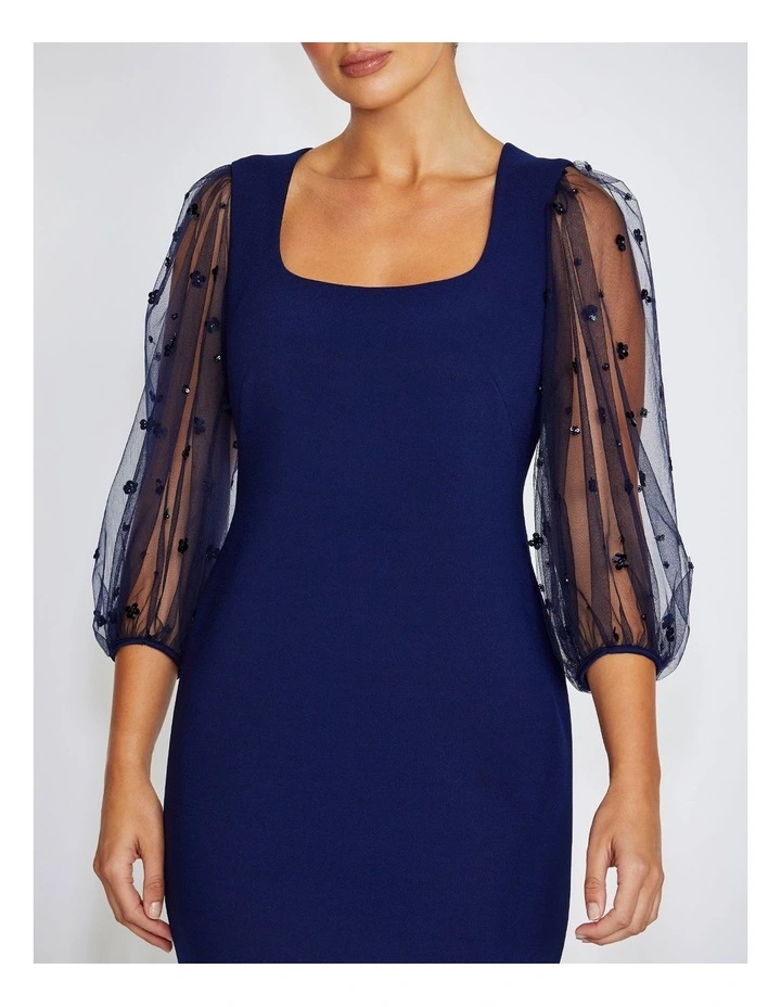 Theresa Puff Sleeve Crepe Dress image 4