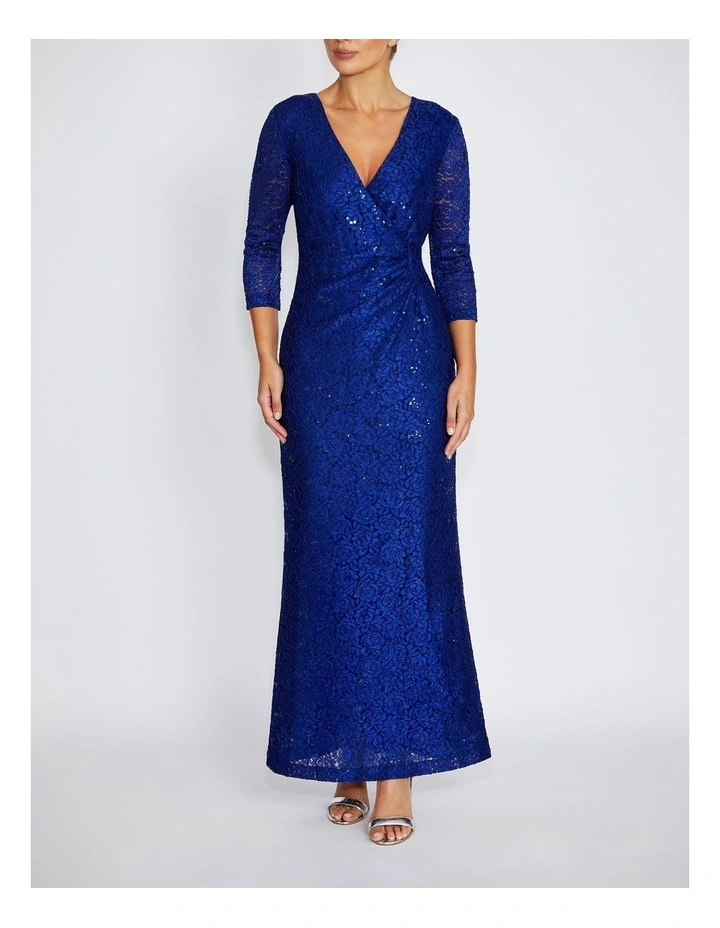 Soraya Stretch Lace Gown in Periwinkle image 1