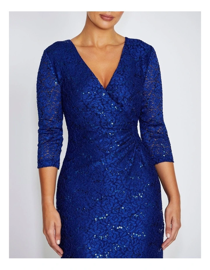 Soraya Stretch Lace Gown in Periwinkle image 4