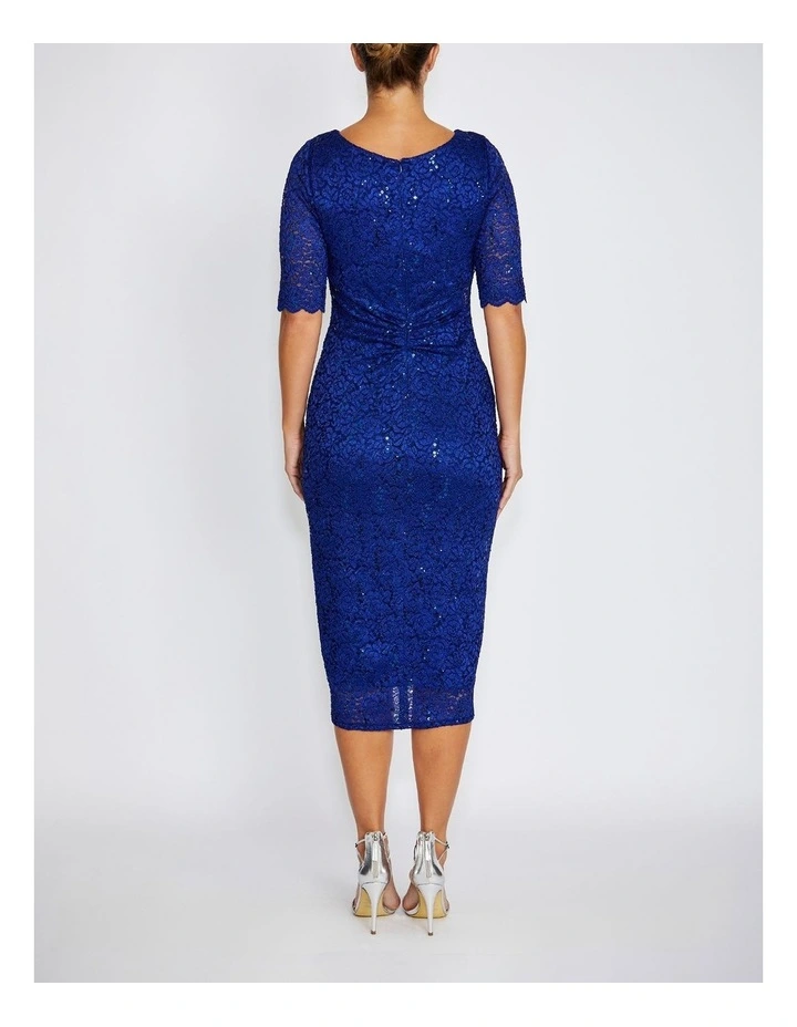 Nina Stetch Lace Dress in Periwinkle image 2