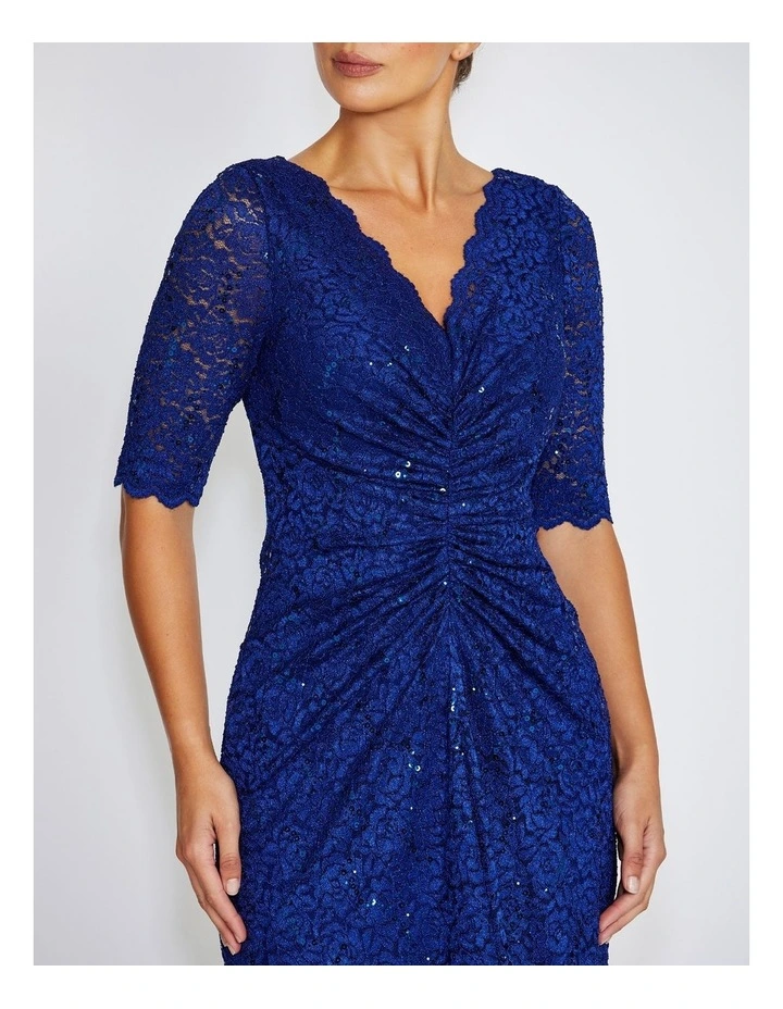 Nina Stetch Lace Dress in Periwinkle image 4