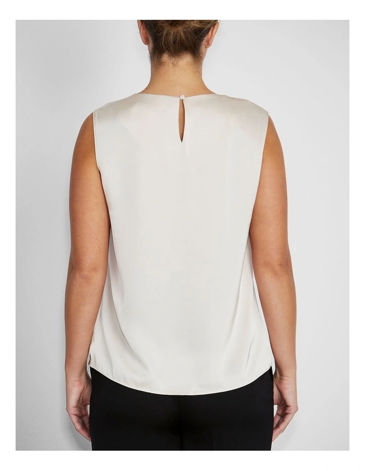 Amity Satin Top in Champagne image 2