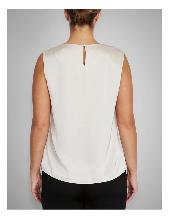 Amity Satin Top in Champagne image 2