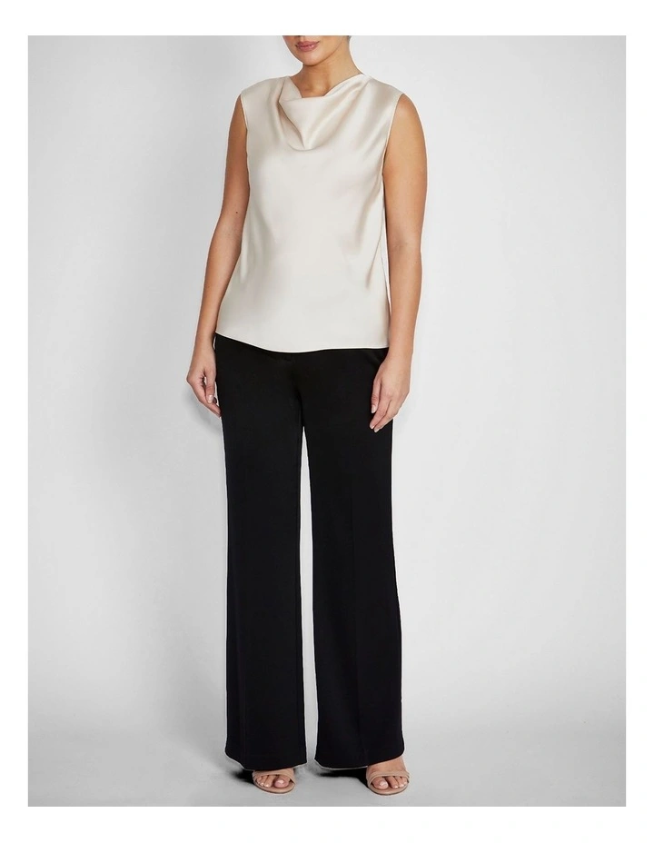 Amity Satin Top in Champagne image 4