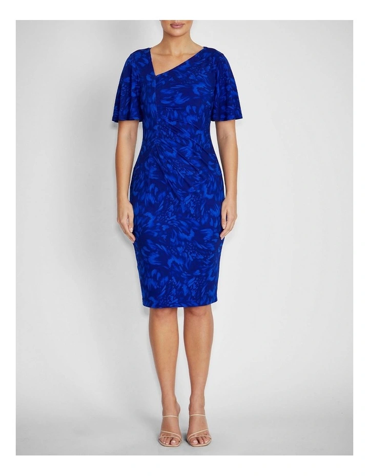 Viviana Jersey Dress in Indigo Abstract image 1