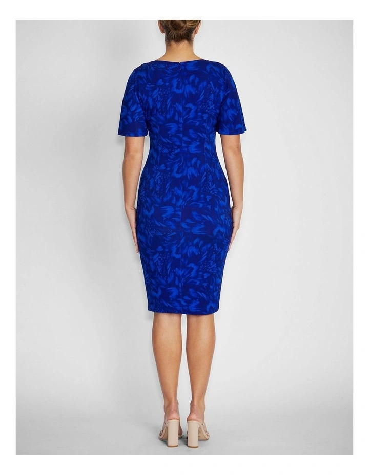 Viviana Jersey Dress in Indigo Abstract image 2