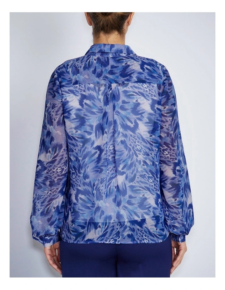 Lucy Blouse in Periwinkle Abstract image 2
