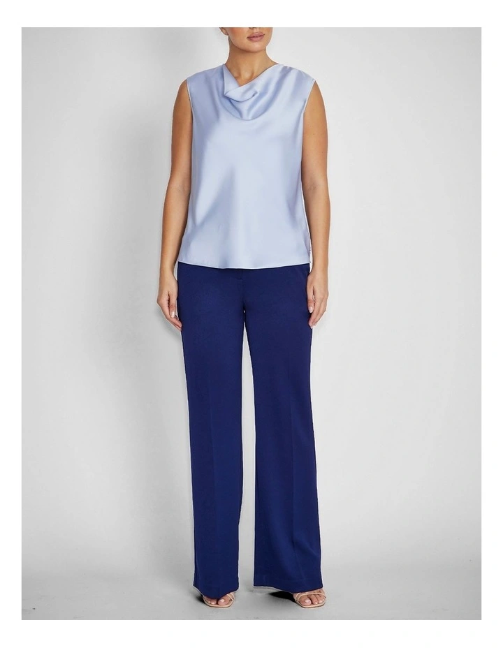 Amity Satin Top in Periwinkle image 4