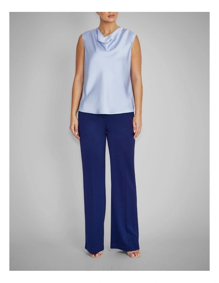 Amity Satin Top in Periwinkle image 4