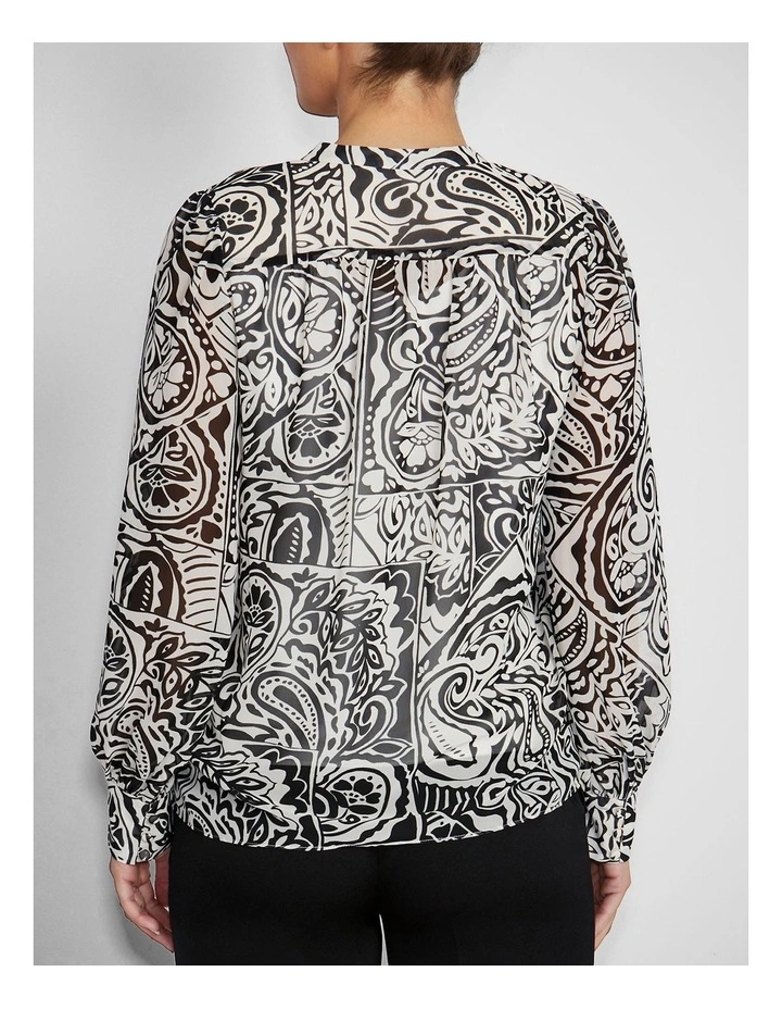 Alice Blouse in Black & Ivory Paisley image 2
