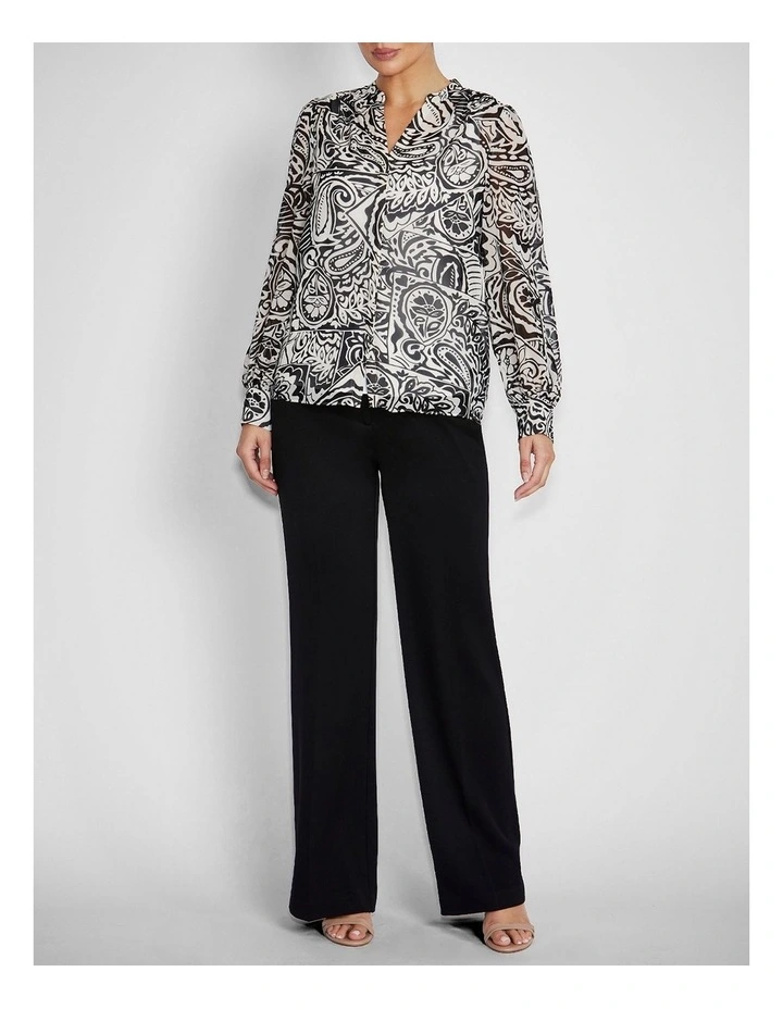 Alice Blouse in Black & Ivory Paisley image 4