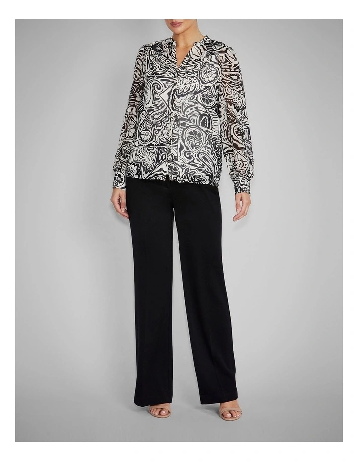 Alice Blouse in Black & Ivory Paisley image 4