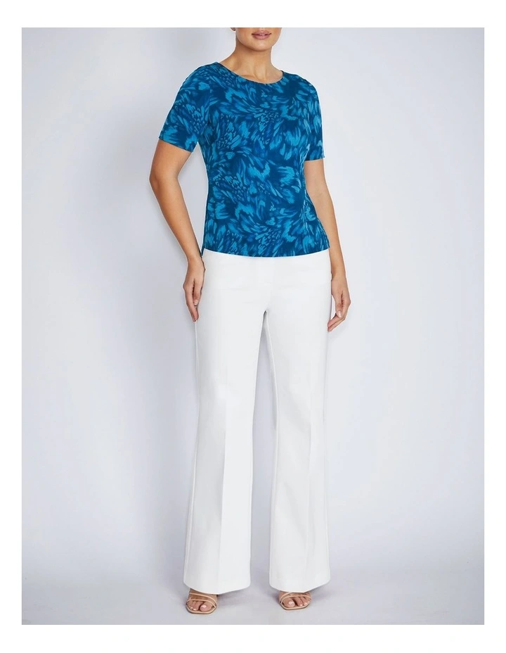 Renee Top in Teal Abstract image 4