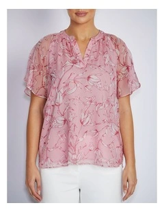 Tammi Blouse in Pink Floral